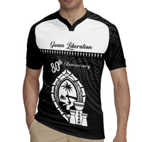 Guam Liberation Day Rugby Jersey Biba Guahan Chamorro 80th Anniversary - Black LT14 - Polynesian Pride