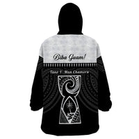 Guam Liberation Day Wearable Blanket Hoodie Biba Guahan Chamorro 80th Anniversary - Black