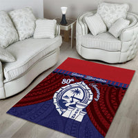 Guam Liberation Day Area Rug Biba Guahan Chamorro 80th Anniversary - Blue LT14 - Polynesian Pride