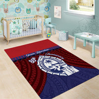 Guam Liberation Day Area Rug Biba Guahan Chamorro 80th Anniversary - Blue LT14 - Polynesian Pride