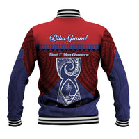 Guam Liberation Day Baseball Jacket Biba Guahan Chamorro 80th Anniversary - Blue LT14 - Polynesian Pride