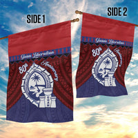 Guam Liberation Day Garden Flag Biba Guahan Chamorro 80th Anniversary - Blue LT14 - Polynesian Pride