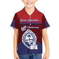 Guam Liberation Day Hawaiian Shirt Biba Guahan Chamorro 80th Anniversary - Blue LT14 - Polynesian Pride