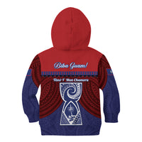 Guam Liberation Day Kid Hoodie Biba Guahan Chamorro 80th Anniversary - Blue LT14 - Polynesian Pride