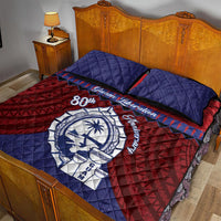 Guam Liberation Day Quilt Bed Set Biba Guahan Chamorro 80th Anniversary - Blue LT14 - Polynesian Pride