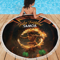 Samoa Teuila 2024 Festival Beach Blanket Samoan Siva Afi With Red Gingers