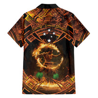 Samoa Teuila 2024 Festival Family Matching Off The Shoulder Long Sleeve Dress and Hawaiian Shirt Samoan Siva Afi With Red Gingers