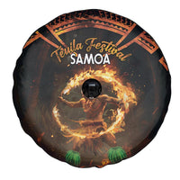 Samoa Teuila 2024 Festival Spare Tire Cover Samoan Siva Afi With Red Gingers LT14 - Polynesian Pride
