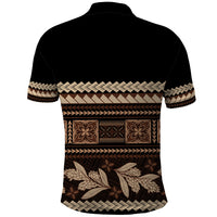 Black Samoa Siapo Teuila Flowers Polo Shirt