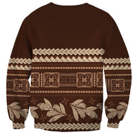 Brown Samoa Siapo Teuila Flowers Sweatshirt