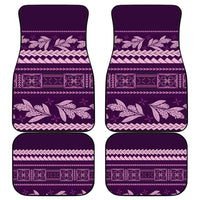Purple Samoa Siapo Teuila Flowers Car Mats