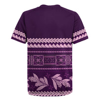 Purple Samoa Siapo Teuila Flowers Rugby Jersey LT14 - Polynesian Pride