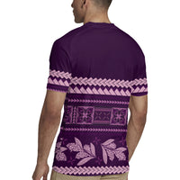 Purple Samoa Siapo Teuila Flowers Rugby Jersey LT14 - Polynesian Pride