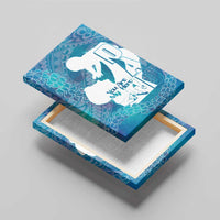 Turquoise Polynesia Father's Day Canvas Wall Art Dad You Are My Hero