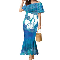 Turquoise Polynesia Father's Day Family Matching Mermaid Dress and Hawaiian Shirt Dad You Are My Hero