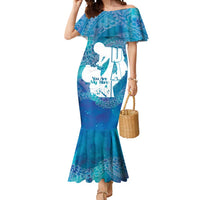 Turquoise Polynesia Father's Day Mermaid Dress Dad You Are My Hero