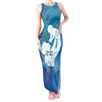 Turquoise Polynesia Father's Day Tank Maxi Dress Dad You Are My Hero
