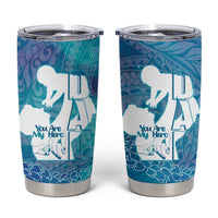 Turquoise Polynesia Father's Day Tumbler Cup Dad You Are My Hero LT14 Turquoise - Polynesian Pride