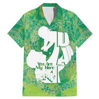 Green Polynesia Father's Day Family Matching Mermaid Dress and Hawaiian Shirt Dad You Are My Hero