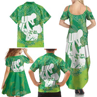 Green Polynesia Father's Day Family Matching Summer Maxi Dress and Hawaiian Shirt Dad You Are My Hero