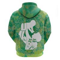 Green Polynesia Father's Day Hoodie Dad You Are My Hero