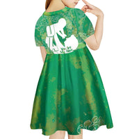 Green Polynesia Father's Day Kid Short Sleeve Dress Dad You Are My Hero LT14 - Polynesian Pride
