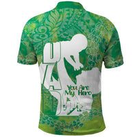 Green Polynesia Father's Day Polo Shirt Dad You Are My Hero LT14 - Polynesian Pride