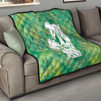 Green Polynesia Father's Day Quilt Dad You Are My Hero