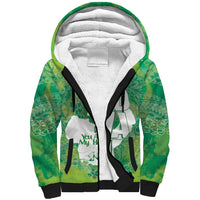 Green Polynesia Father's Day Sherpa Hoodie Dad You Are My Hero