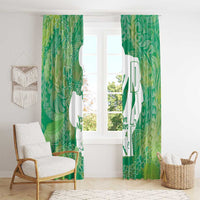 Green Polynesia Father's Day Window Curtain Dad You Are My Hero