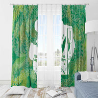 Green Polynesia Father's Day Window Curtain Dad You Are My Hero