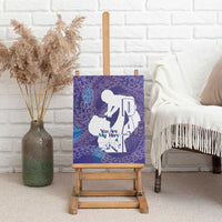 Purple Polynesia Father's Day Canvas Wall Art Dad You Are My Hero