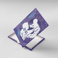 Purple Polynesia Father's Day Canvas Wall Art Dad You Are My Hero