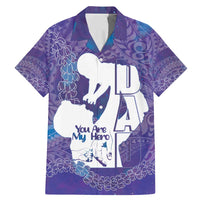 Purple Polynesia Father's Day Family Matching Mermaid Dress and Hawaiian Shirt Dad You Are My Hero