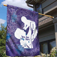 Purple Polynesia Father's Day Garden Flag Dad You Are My Hero