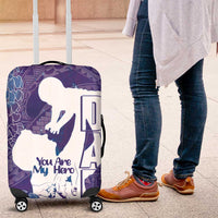 Purple Polynesia Father's Day Luggage Cover Dad You Are My Hero