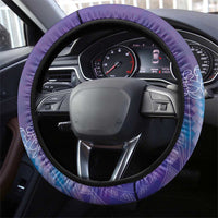 Purple Polynesia Father's Day Steering Wheel Cover Dad You Are My Hero
