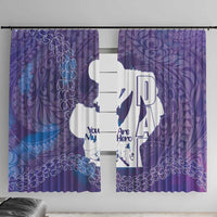Purple Polynesia Father's Day Window Curtain Dad You Are My Hero