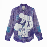 Purple Polynesia Father's Day Women Casual Shirt Dad You Are My Hero LT14 - Polynesian Pride