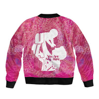 Pink Polynesia Father's Day Bomber Jacket Dad You Are My Hero