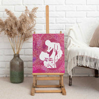 Pink Polynesia Father's Day Canvas Wall Art Dad You Are My Hero