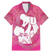 Pink Polynesia Father's Day Family Matching Mermaid Dress and Hawaiian Shirt Dad You Are My Hero