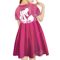 Pink Polynesia Father's Day Kid Short Sleeve Dress Dad You Are My Hero LT14 - Polynesian Pride
