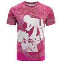 Pink Polynesia Father's Day T Shirt Dad You Are My Hero