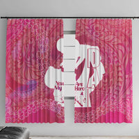 Pink Polynesia Father's Day Window Curtain Dad You Are My Hero