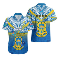 Personalised Tuvalu Independence Day Hawaiian Shirt Tuvaluan Proud 45th Anniversary Polynesian Pattern LT14 - Polynesian Pride