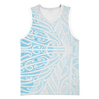 Blue New Zealand Puhoro Maori Tattoo Basketball Jersey LT14 Unisex Blue - Polynesian Pride