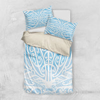 Blue New Zealand Puhoro Maori Tattoo Bedding Set LT14 US Twin 172cm x 218cm Blue - Polynesian Pride
