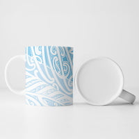 Blue New Zealand Puhoro Maori Tattoo Ceramic Mug LT14 - Polynesian Pride