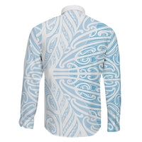 Blue New Zealand Puhoro Maori Tattoo Family Matching Mermaid Dress and Hawaiian Shirt LT14 - Polynesian Pride